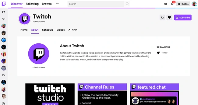 Subscribing to an Individual Twitch Channel